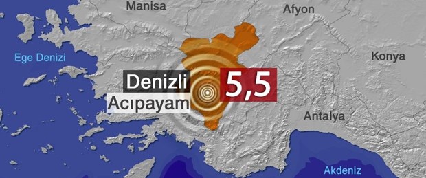 SON DAKİKA: Denizli’de 5,5’lik deprem