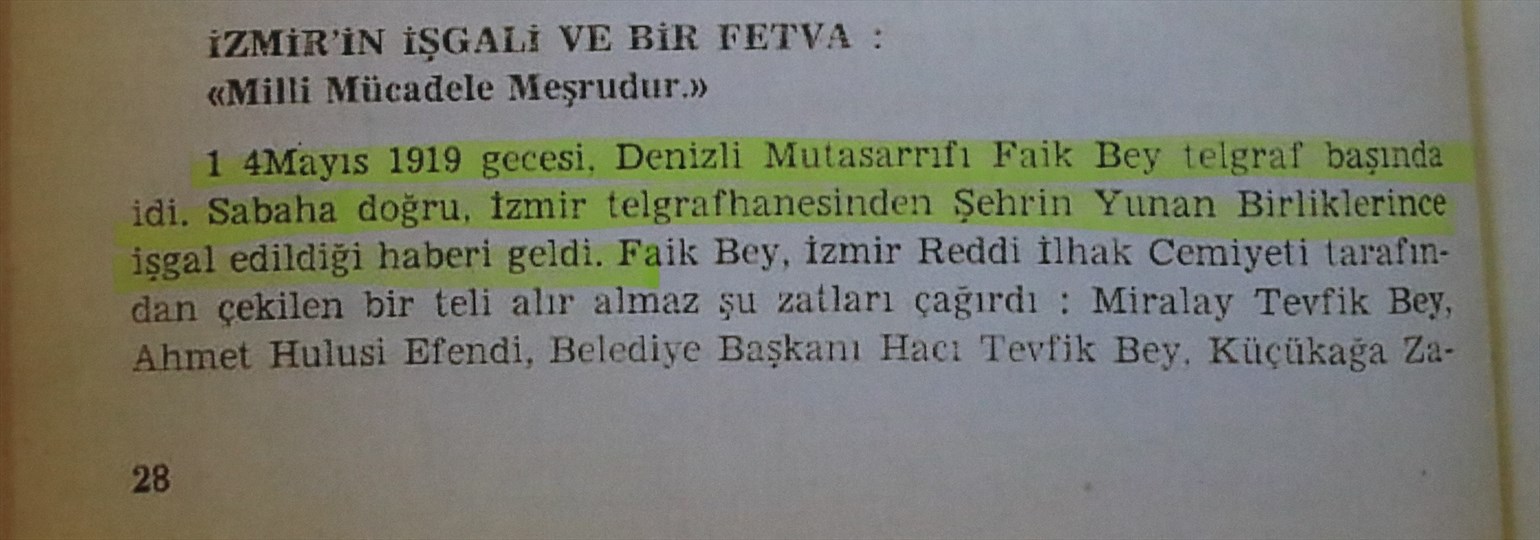 Türkiye’de işgale karşı ilk miting Denizli’de yapıldı