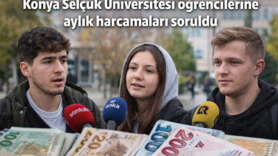 Konya Selçuk Üniversitesi öğrencilerine aylık harcamaları soruldu
